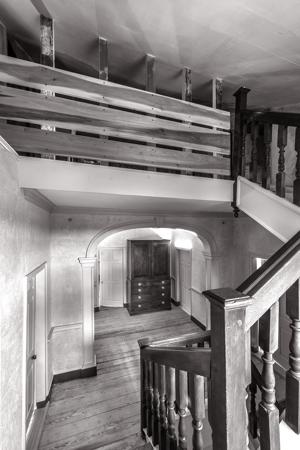 View from 1705 staircase into attic and second-floor passage (pa